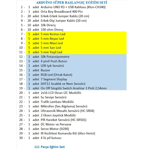 Arduino Süper Başlangıç Eğitim Seti - Resim 2