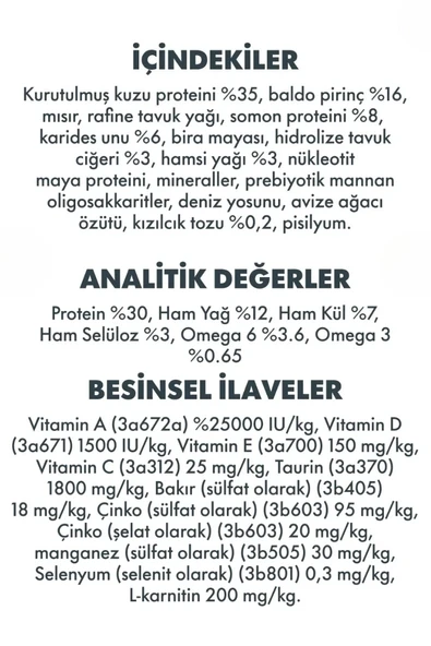 Pro Performance Ultra Premium Yetişkin Pro Performance Adult Cat Sterilised Lamb & Shrimps & Salmon & Cranberry 15 - Resim 4