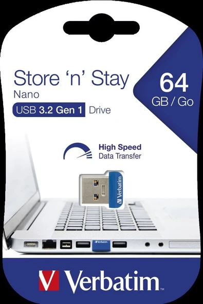 VERBATIM 98711 64GB Store n Stay Nano USB 3.2 USB BELLEK - Resim 4