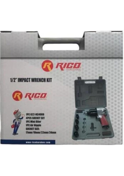 Rico 022-RC4088 1/2 inç Havalı Somun Sıkma Seti 70 KG - 2