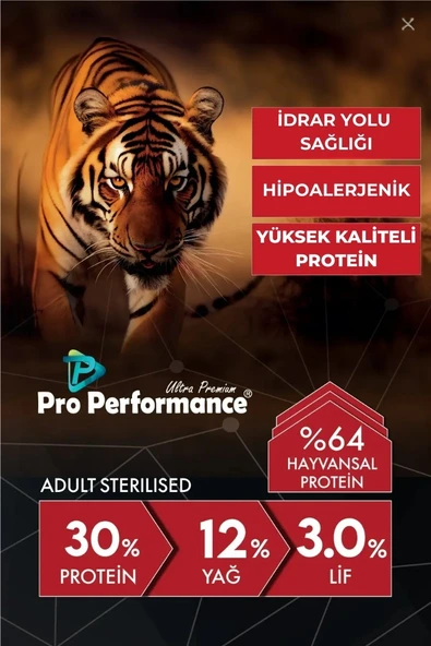 Pro Performance Ultra Premium Yetişkin Pro Performance Adult Cat Sterilised Lamb & Shrimps & Salmon & Cranberry 15 - Resim 2
