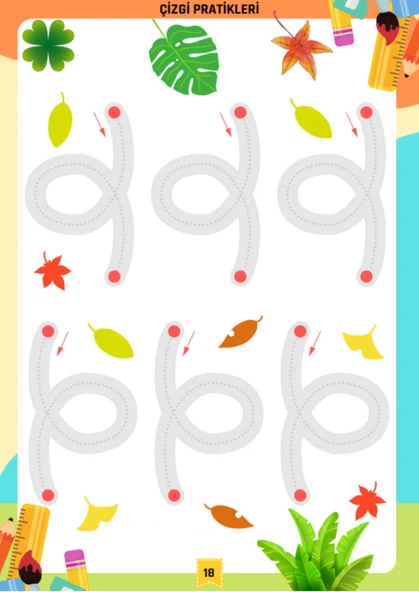 Çizgi Pratikleri YAZ-SİL Kitabı (2-6 Yaş) - 4