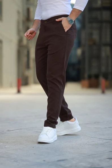 Erkek Düz Kesim Bilek Boy Kumaş Pantolon - Resim 7