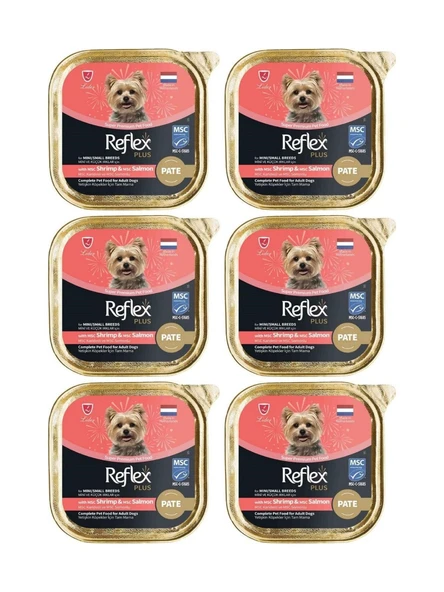 Reflex Pate Karidesli ve Somonlu Küçük Irk Köpek Yaş Maması 85GR - 6 Adet ürün görseli 1