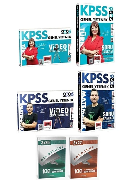 Yargı + Anla Kazan 2026 KPSS Türkçe + Matematik Video Ders Notları + Soru Bankası 4 lü Set Yargı Yayınları ürün görseli 1