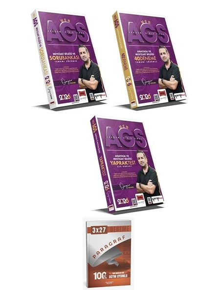 Yargı + Anla Kazan 2026 MEB-AGS Anayasa ve Mevzuat Bilgisi Soru Bankası + 40 Deneme + Yaprak Test 3 lü Set ürün görseli