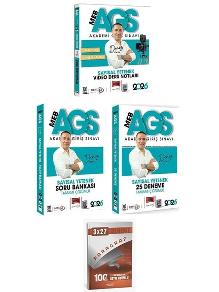 Yargı + Anla Kazan 2026 MEB-AGS Sayısal Yetenek Video Ders Notları + Soru Bankası + 25 Deneme 3 lü Set ürün görseli 1