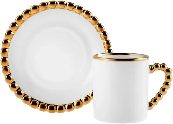 KARACA BONCUK 6 KİŞİLİK 80 ML KAHVE FİNCANI - Resim 3