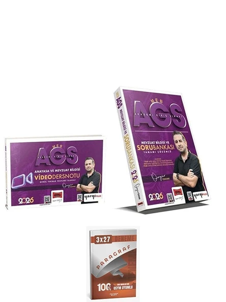 Yargı + Anla Kazan 2026 MEB-AGS Anayasa ve Mevzuat Bilgisi Video Ders Notu + Soru Bankası 2 li Set - 1