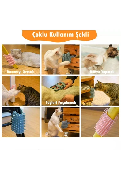 Kedi Köpek Tüy Toplama Eldiveni & Evcil Hayvan Masaj Tarağı 2'li Set - 7