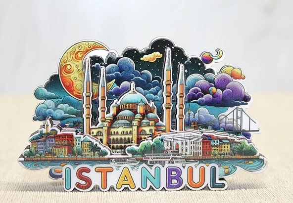 Ahşap İstanbul Temalı Magnet Alk4599