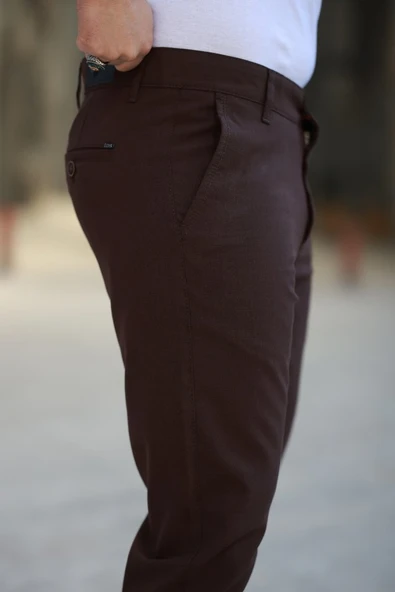 Erkek Düz Kesim Bilek Boy Kumaş Pantolon - Resim 9