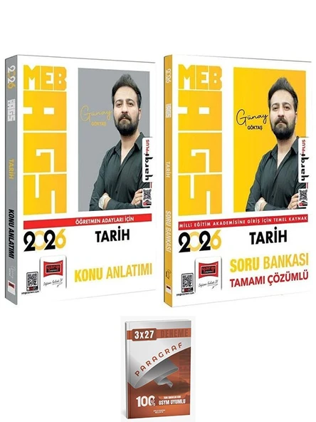 Yargı + Anla Kazan 2026 MEB-AGS Tarih Konu Anlatımı + Soru Bankası 2 li Set - Günay Göktaş Yargı Yayınları ürün görseli 1