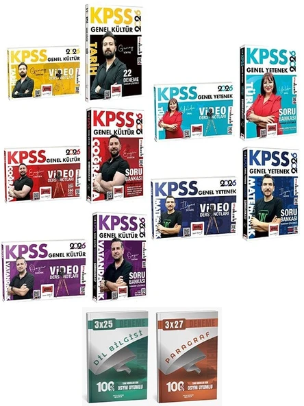 Yargı + Anla Kazan 2026 KPSS Genel Yetenek Genel Kültür Video Ders Notları + Soru Bankası 10 lu Set Yargı Yayınları ürün görseli 1