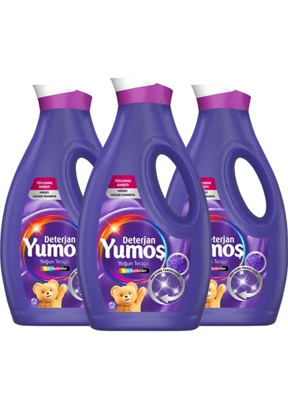 Yumoş Sıvı Deterjan Yoğun Terapi Tüm Renkliler İçin 1690 ml x3 - 2