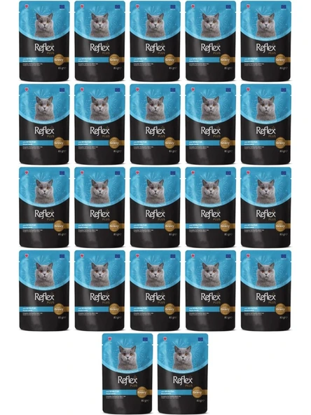 Reflex Plus Sos Içinde Parça Balık Etli Yetişkin Kedi Konservesi 85gr - 22 Adet ürün görseli 1