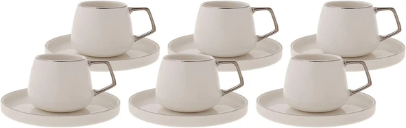 Karaca Saturn Platin 6 Kişilik Kahve Fincanı ürün görseli 1