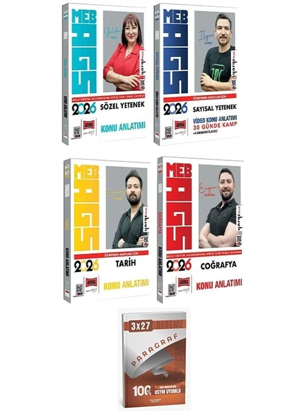Yargı + Anla Kazan 2026 MEB-AGS Sözel + Sayısal Yetenek + Tarih + Türkiye Coğrafyası Konu 4 lü Set Yargı Yayınları - 1