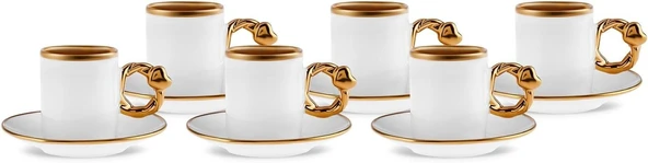 KARACA KALPLİ 6 KİŞİLİK 80 ML KAHVE FİNCANI ürün görseli