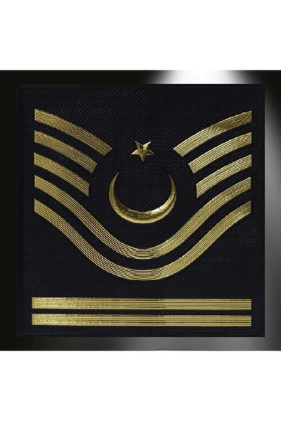 Jandarma Asayiş Astsubay Kıdemli Baş Çavuş 3D Plastik TPU Rütbesi, Yeni Tip Cırtlı,Standart Ölçü,1.sınıf ürün görseli