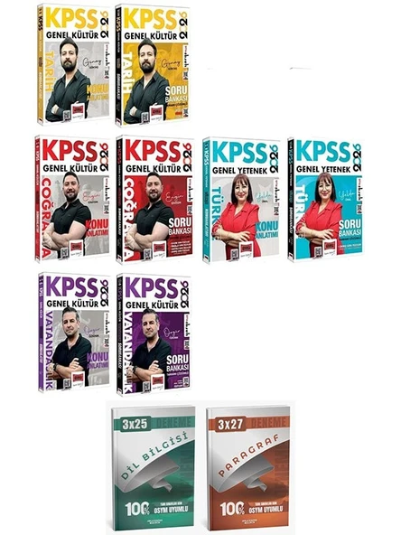 Yargı + Anla Kazan 2026 KPSS Tarih + Coğrafya + Vatandaşlık + Türkçe Konu Anlatımı + Soru Bankası 8 li Set Yargı Yayınları ürün görseli 1