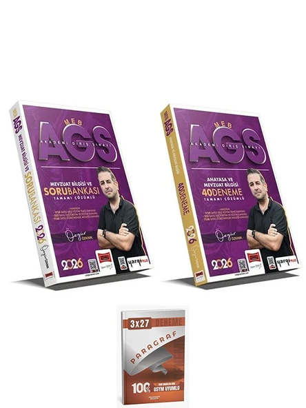 Yargı + Anla Kazan 2026 MEB-AGS Anayasa ve Mevzuat Bilgisi Soru Bankası + 40 Deneme 2 li Set ürün görseli