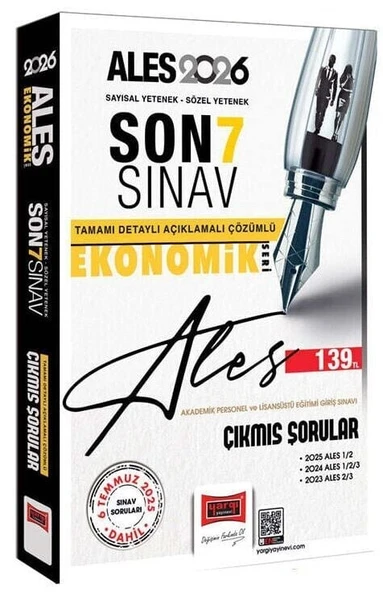 Yargı 2026 ALES Çıkmış Sorular Son 7 Sınav Çözümlü Ekonomik Seri Yargı Yayınları - 1