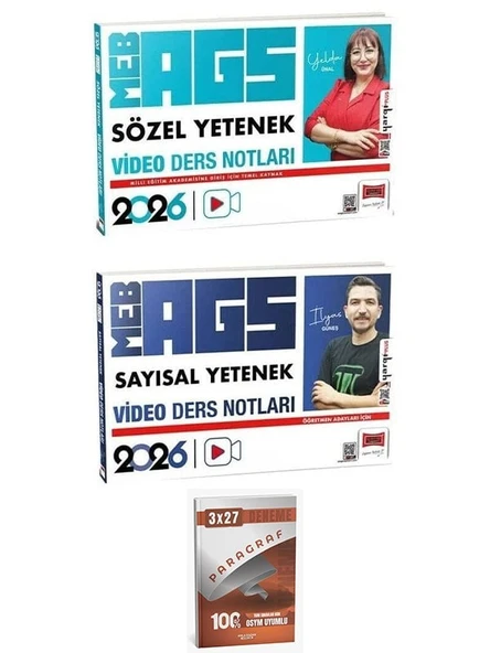 Yargı + Anla Kazan 2026 MEB-AGS Sözel + Sayısal Yetenek Video Ders Notları 2 li Set Yargı Yayınları ürün görseli 1