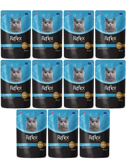 Reflex Plus Sos Içinde Parça Balık Etli Yetişkin Kedi Konservesi 85gr - 11 Adet ürün görseli 1