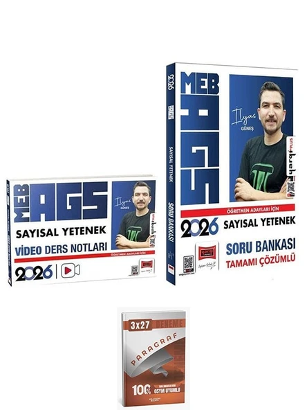 Yargı + Anla Kazan 2026 MEB-AGS Sayısal Yetenek Video Ders Notları + Soru Bankası 2 li Set ürün görseli 1