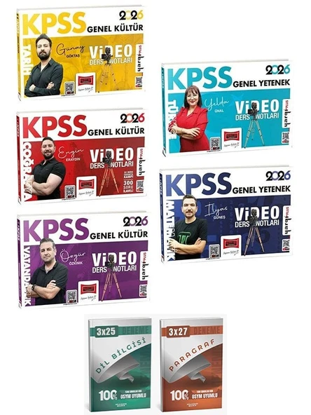 Yargı + Anla Kazan 2026 KPSS Genel Yetenek Genel Kültür Video Ders Notları 5 li Set Yargı Yayınları ürün görseli 1