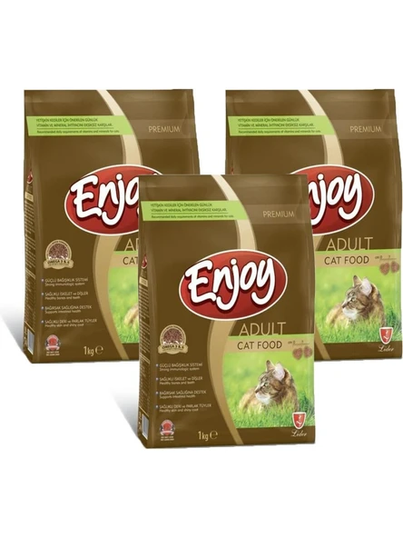 Enjoy Tavuklu Yetişkin Kedi Maması 1 kg - 3 Adet ürün görseli 1