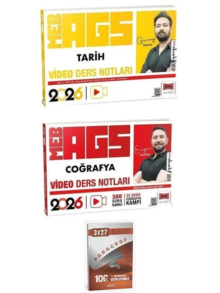 Yargı + Anla Kazan 2026 MEB-AGS Tarih + Coğrafya Video Ders Notları 2 li Set Yargı Yayınları ürün görseli 1