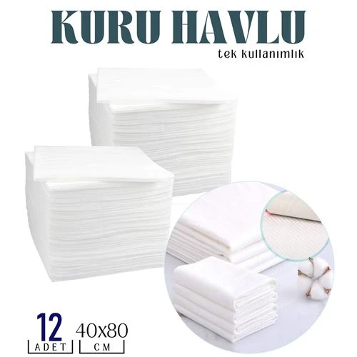Zhltools Tek Kullanımlık Kuru Havlu Çok Amaçlı 40X80 CM 12 Adet ürün görseli