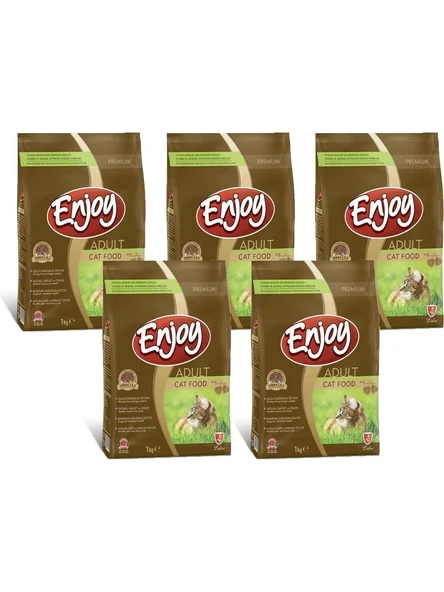 Enjoy Tavuklu Yetişkin Kedi Maması 1 kg - 5 Adet ürün görseli 1