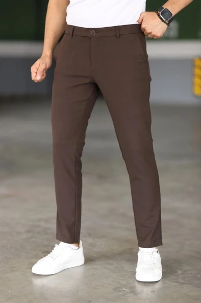 Erkek Düz Kesim Bilek Boy Kumaş Pantolon ürün görseli