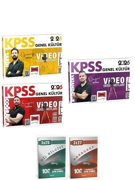 Yargı + Anla Kazan 2026 KPSS Tarih + Coğrafya + Vatandaşlık Video Ders Notları 3 lü Set Yargı Yayınları ürün görseli 1