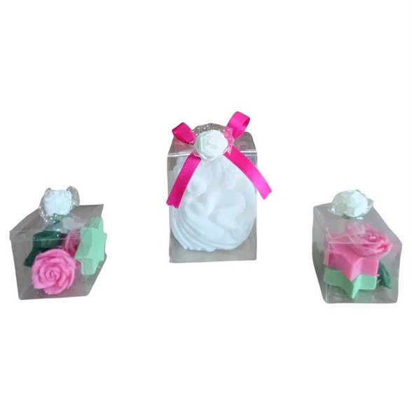 Kokulu Doğal yeşil renk Dekoratif  mum - Resim 3