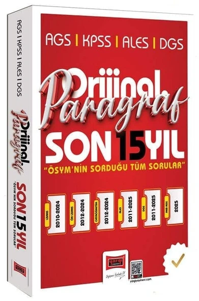 Yargı 2026 KPSS MEB-AGS ALES DGS Paragraf Orijinal Çıkmış Sorular Son 15 Yıl Çözümlü Yargı Yayınları
