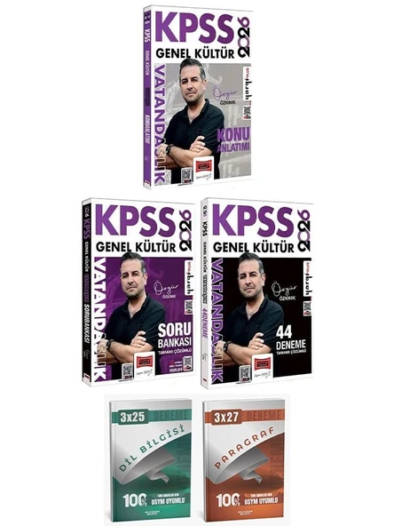 Yargı + Anla Kazan 2026 KPSS Vatandaşlık Konu + Soru Bankası + 44 Deneme 3 lü Set - Özgür Özkınık Yargı Yayınları ürün görseli 1