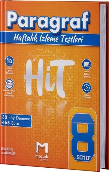 8. Sınıf Paragraf HİT 32 Deneme Mozaik Yayınları ürün görseli 1