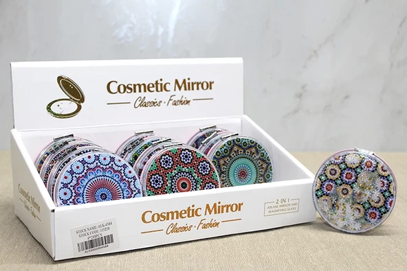 Mandala Desenli Hareketli Sulu El Aynası Alk4584 - 1