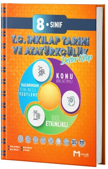 8. Sınıf T.C. İnkılap Tarihi ve Atatürkçülük Defter Kitap Mozaik Yayınları ürün görseli
