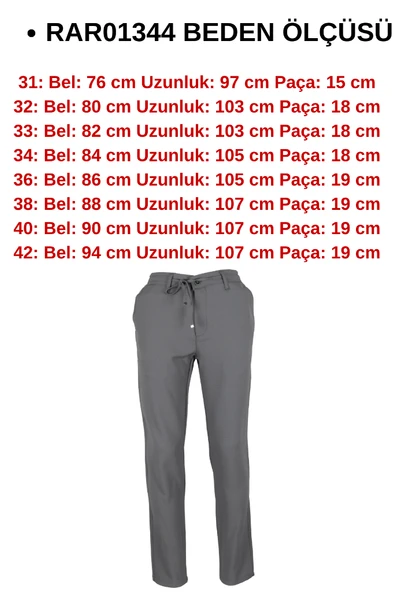 Erkek Jogger Pantolon Bel Bağcıklı Regular RAR01344 - 6