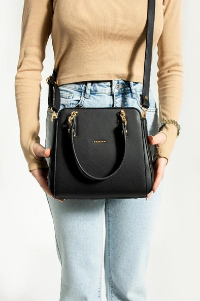 Kadın Kol Çantası Çapraz Askılı Omuz Çantası 24*20 Cm Suni Deri Mega Bag El Çantası Business - Resim 2