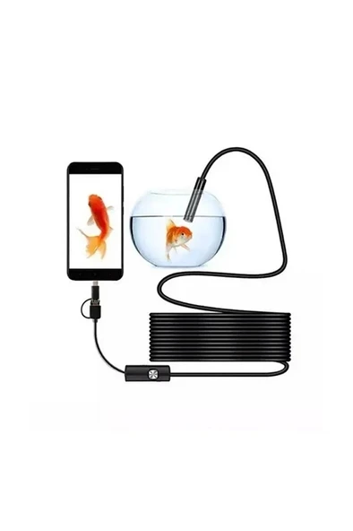 Vtn-02 Endoskop Yılan Video Kamera Led’li 2 Metre 7 Mm Sert Kablo Su Geçirmez - Resim 2