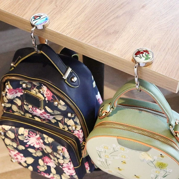 Masa Kenarı Çanta Askı Aparatı Dekoratif Desenli - 4