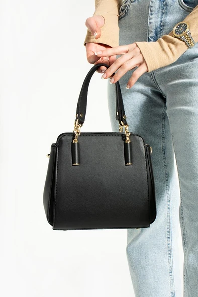 Kadın Kol Çantası Çapraz Askılı Omuz Çantası 24*20 Cm Suni Deri Mega Bag El Çantası Business - Resim 4