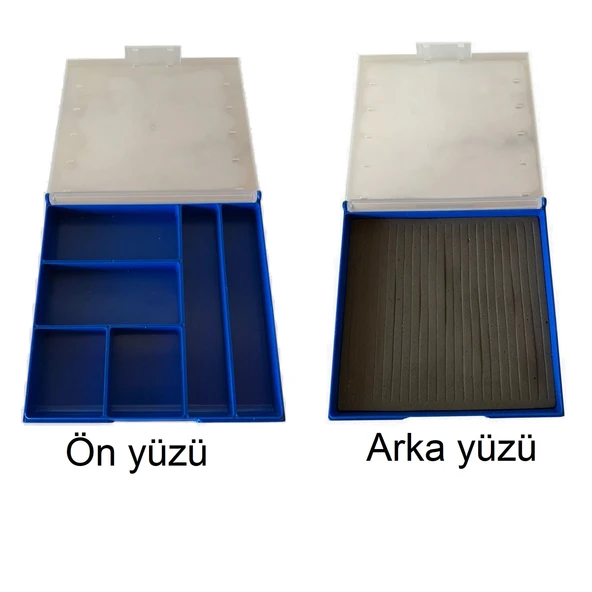 River Çok Amaçlı Çift Taraflı LRF Kutusu Mavi 15x15x4cm ürün görseli 1