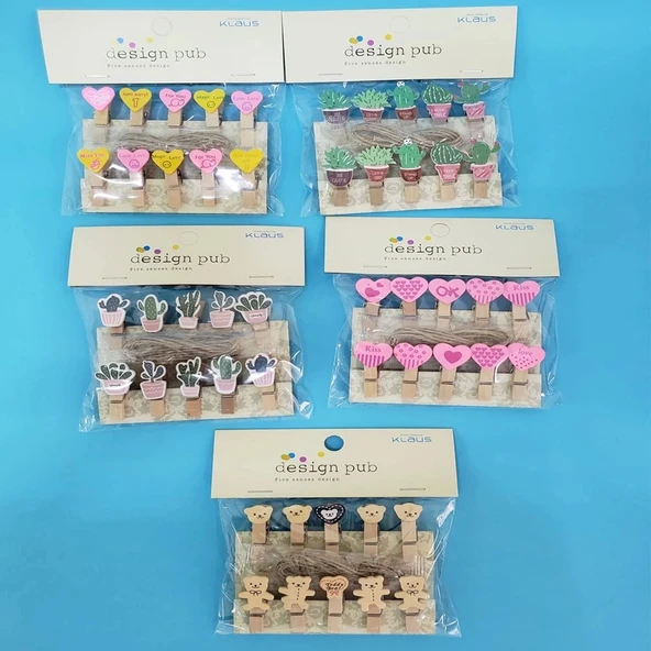 Figürlü İpli Notluk Mandal - 2